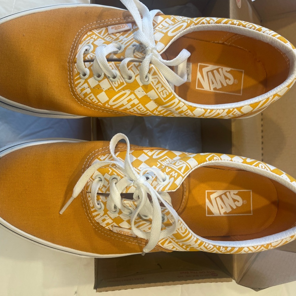 Vans Bold Orange Sneakers with White Accents